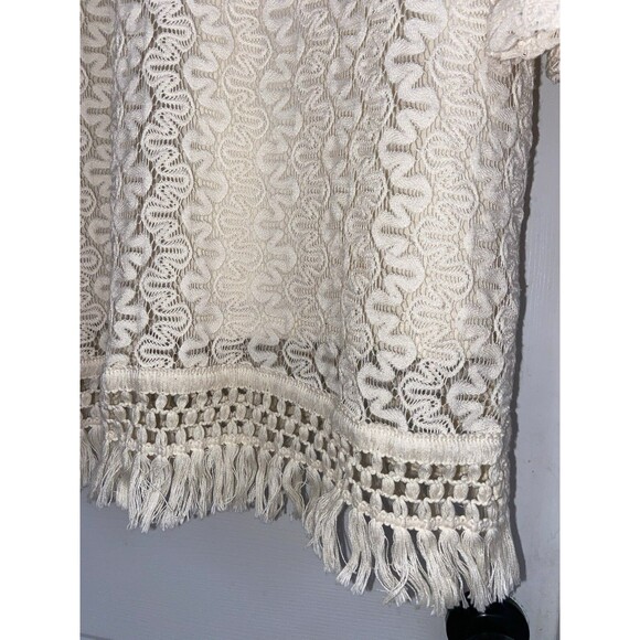 Ivory Lace Overlay Cocktail Dress Medium Design Lab Lord & Taylor Coquette - Picture 8 of 9